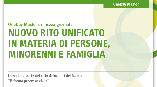 Immagine Nuovo rito unificato in materia di persone, minorenni e famiglia | Euroconference